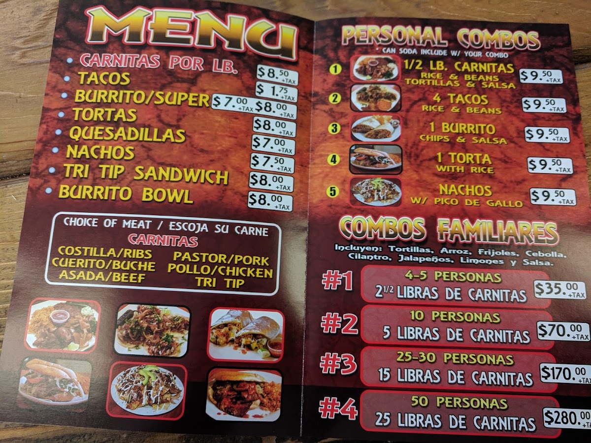 Menu Carnitas Del Bajío-4